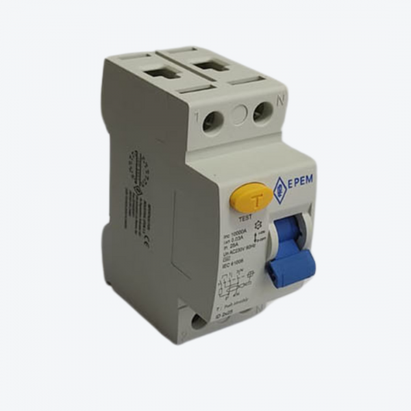 Interruptor diferencial de corriente residual bipolar 25A, 30mA